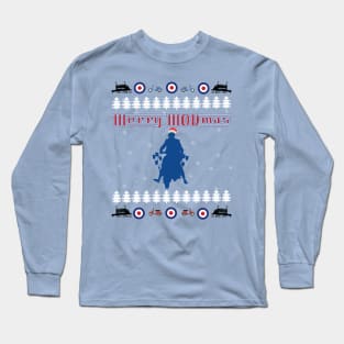 MOD modmas Christmas Scooter Brighton MOD Roundel Jimmy MODS Long Sleeve T-Shirt